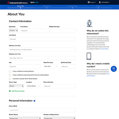 IBKR onboarding forms