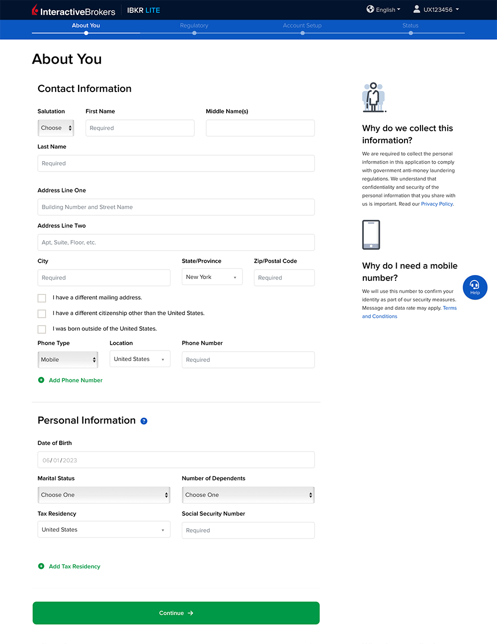 IBKR new standardized forms