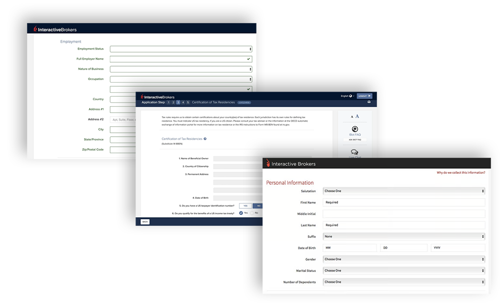 IBKR original onboarding forms